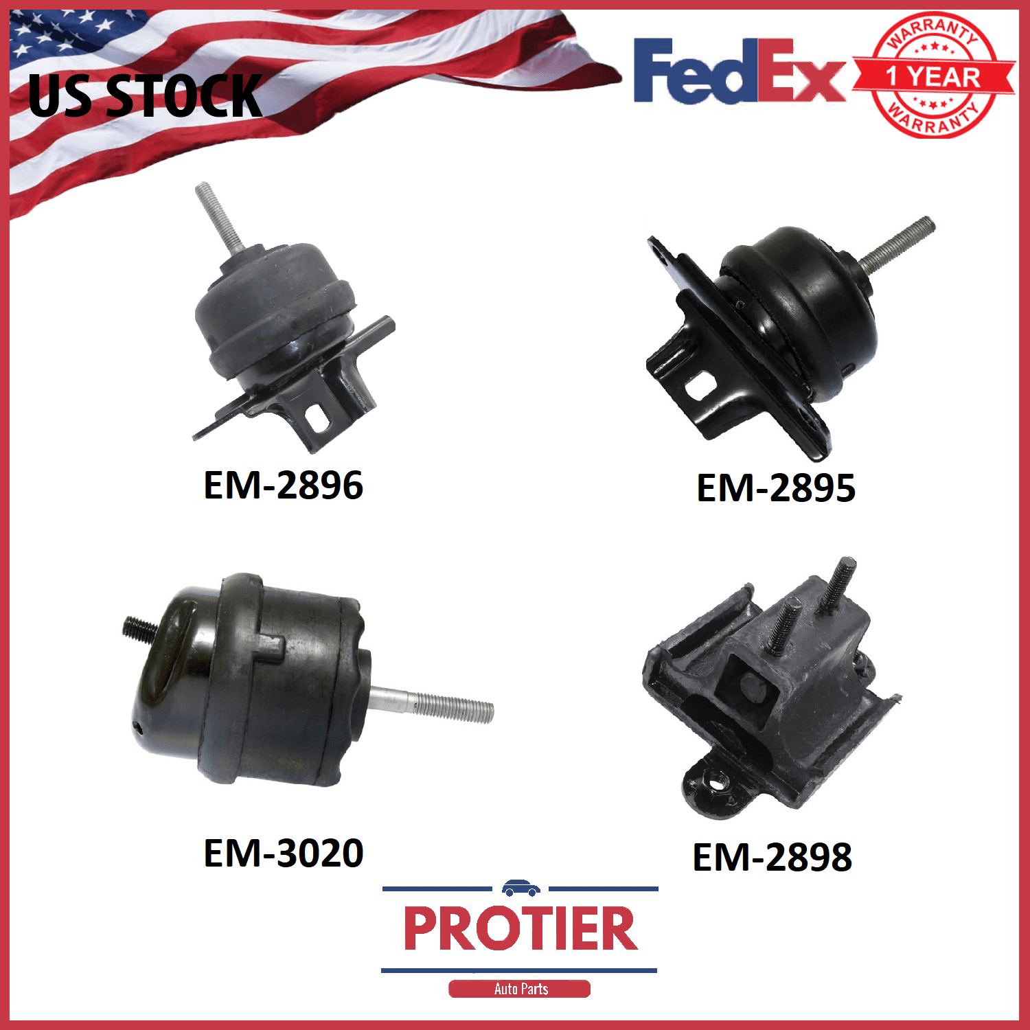 Engine Motor & Trans Mount Set for 2000-2005 Cadillac Deville 4.6L Auto