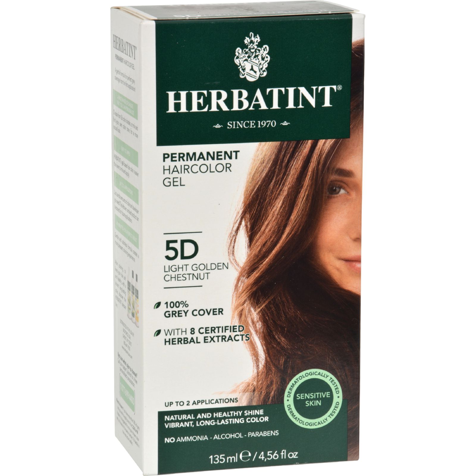 Herbatint Permanent Herbal Haircolour Gel 5D Light Golden Chestnut