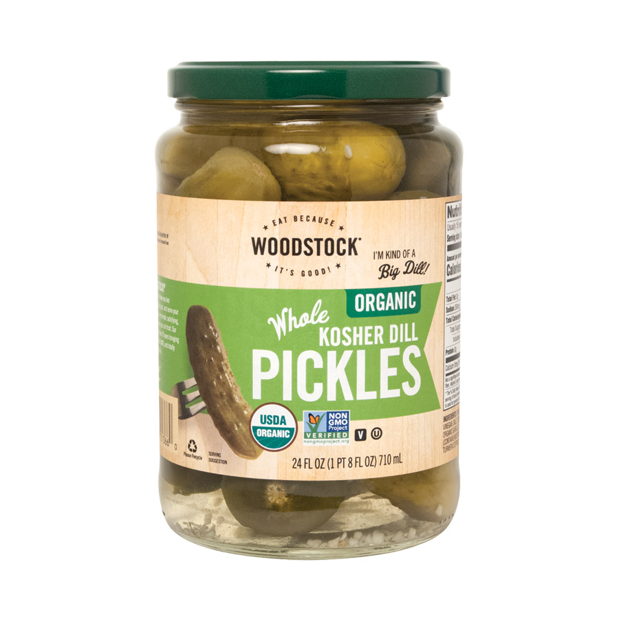 Woodstock Organic Pickles Kosher Dill Whole Case of 6 24 oz. eBay