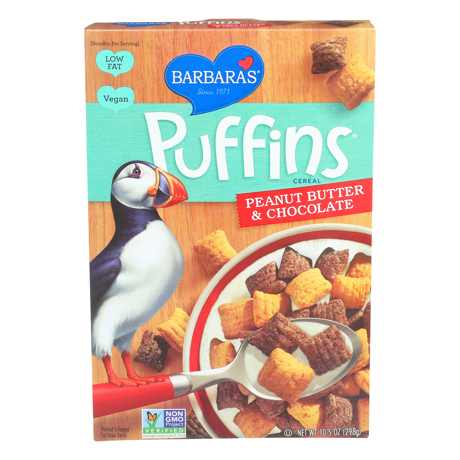 Barbara's Bakery Puffins Cereal Peanut Butter & Chocolate Case of 12 10.5oz eBay