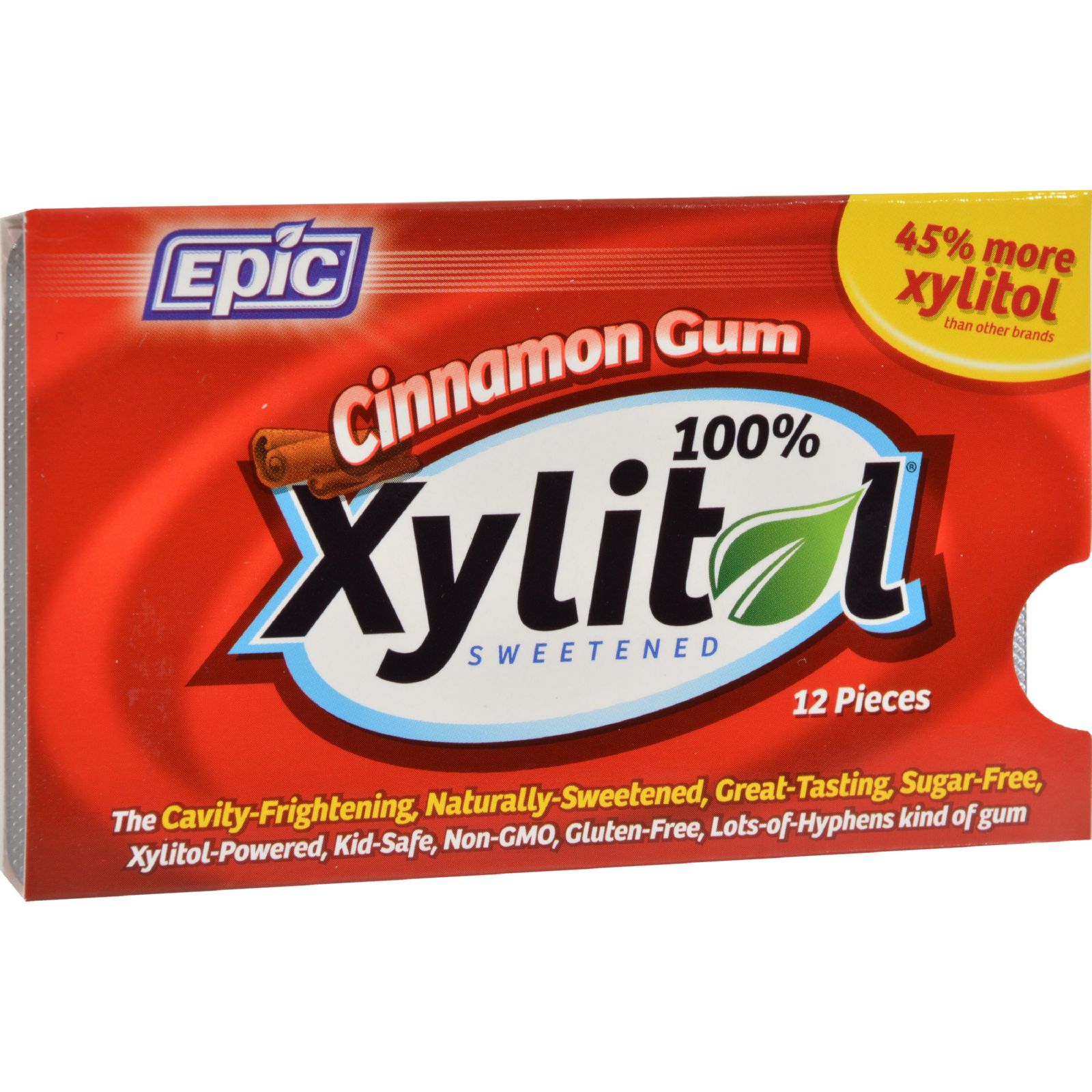 Epic Dental Cinnamon Gum Xylitol Sweetened Case of 12 12 Pack eBay