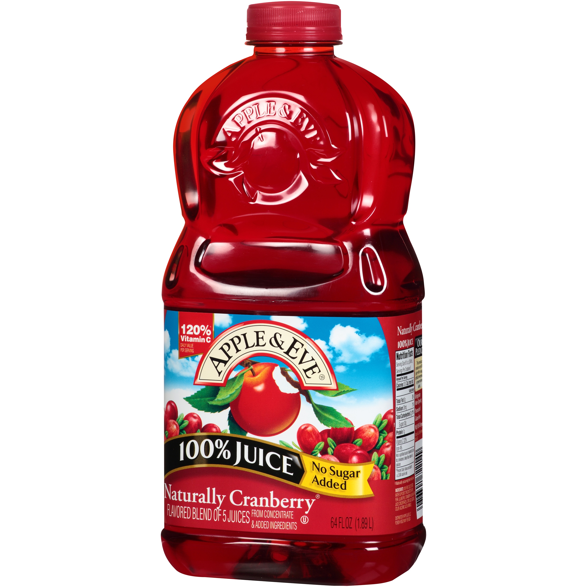 Apple and Eve 100 Percent Juice Naturally Cranberry Juice 8 Pack 64