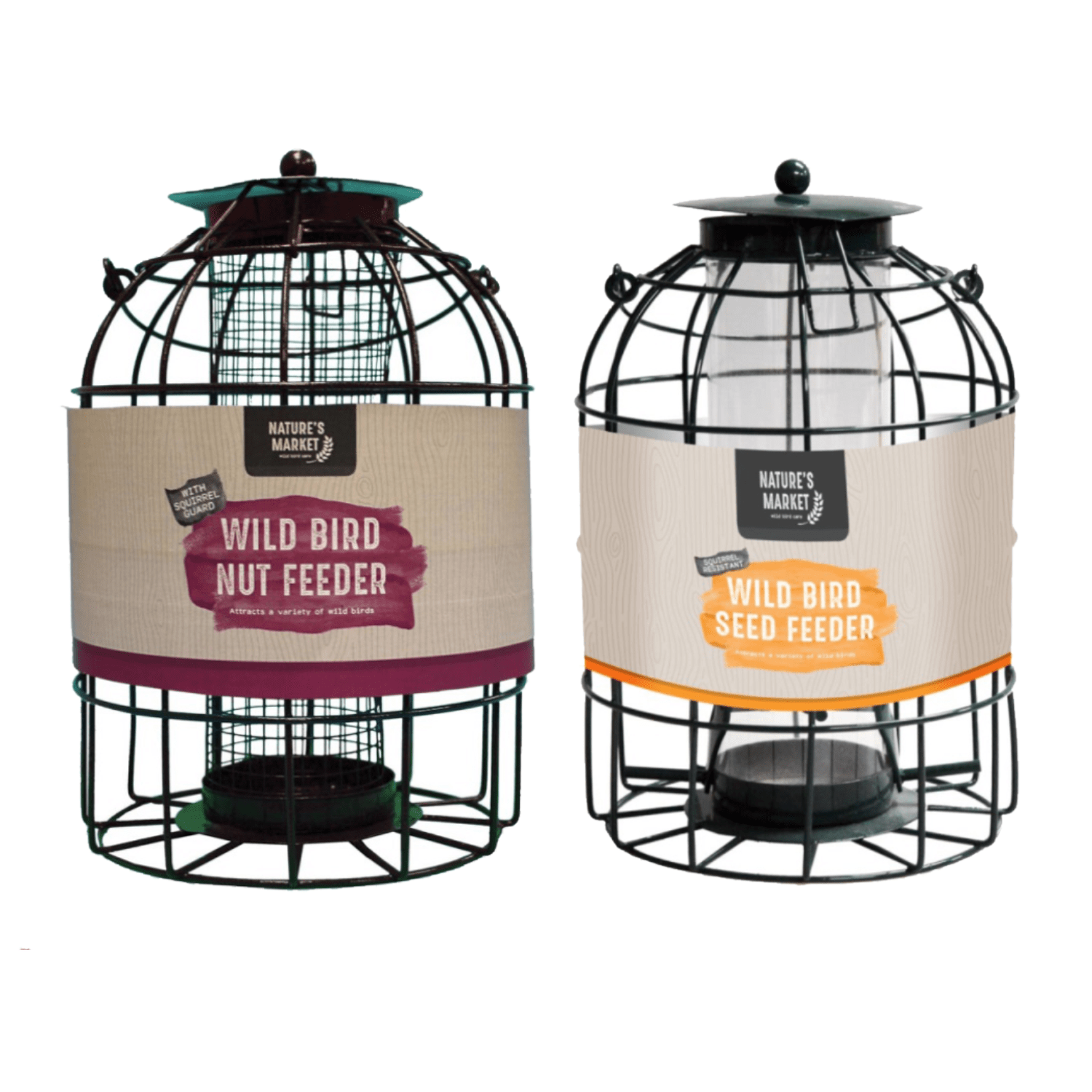 BIRD FEEDERS GREEN CAGED SQUIRREL GUARD TYPE CHOICES BUNDLE