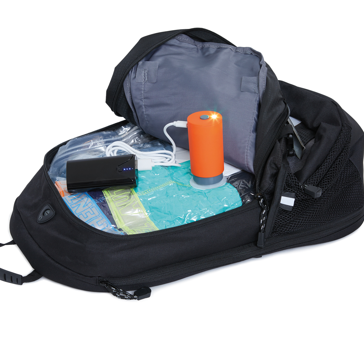 VacPack GO! Portable vacuum storage system that reduces luggage by