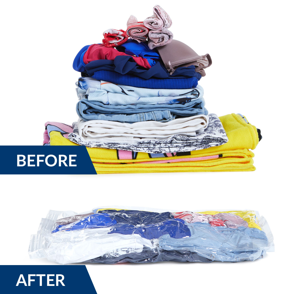 VacPack GO! Portable vacuum storage system that reduces luggage by