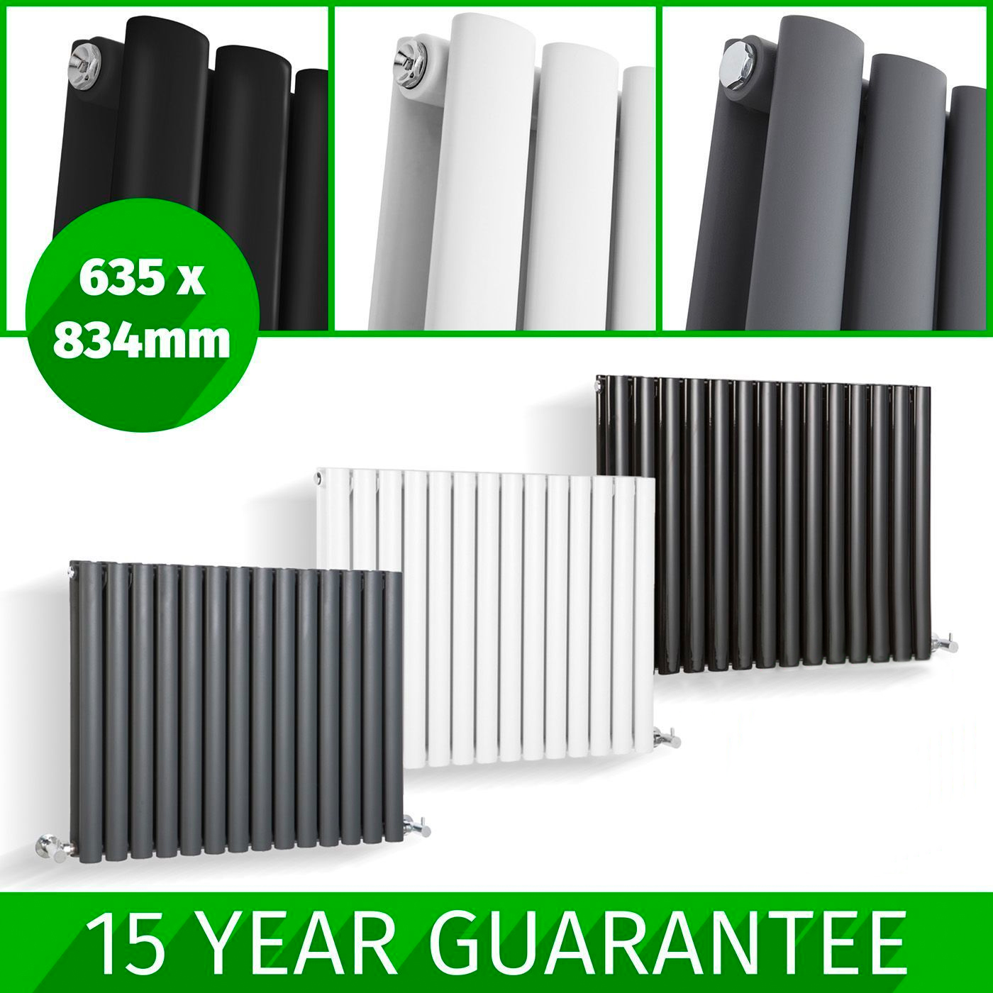 HORIZONTAL RADIATORS Designer Oval Column Panel Rad Modern Central