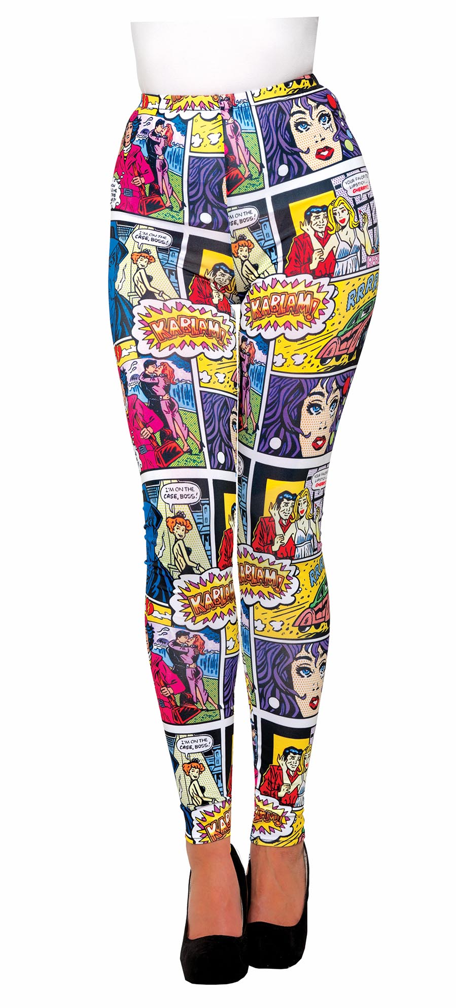 Comic Book Pop Art Cartoon Print Adult Leggings Costume
