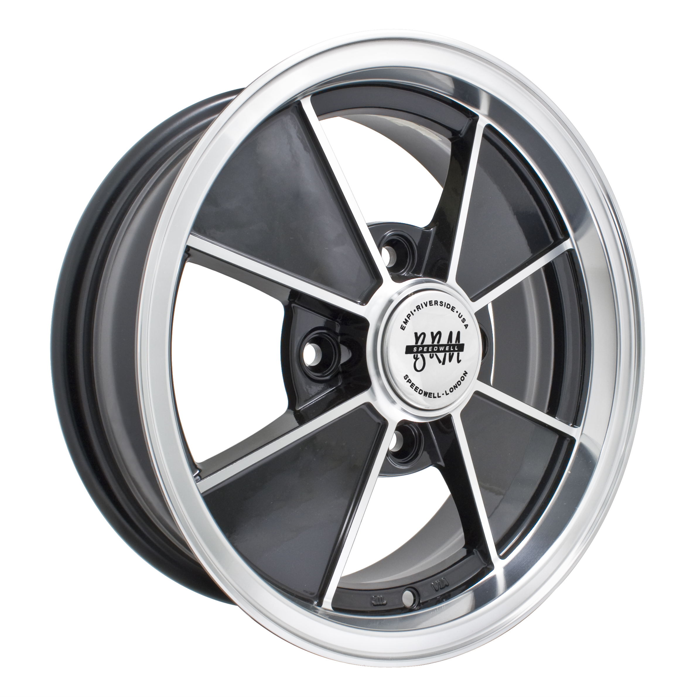 Vw Bug 4 Lug Black Empi BRM Wheel Package Moore Parts