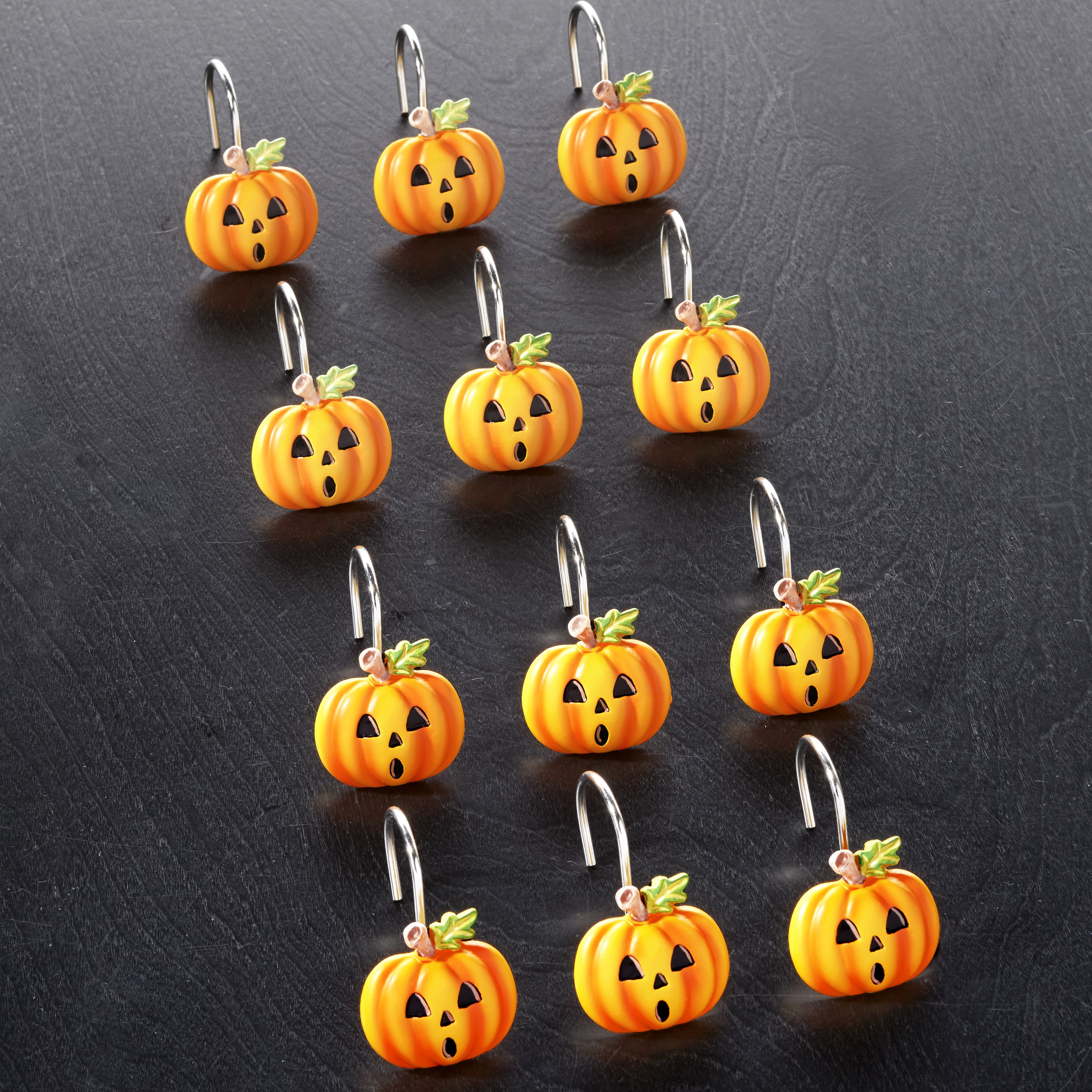 Trick or Treat Halloween Bathroom Shower Curtain Hooks Set of 12 eBay