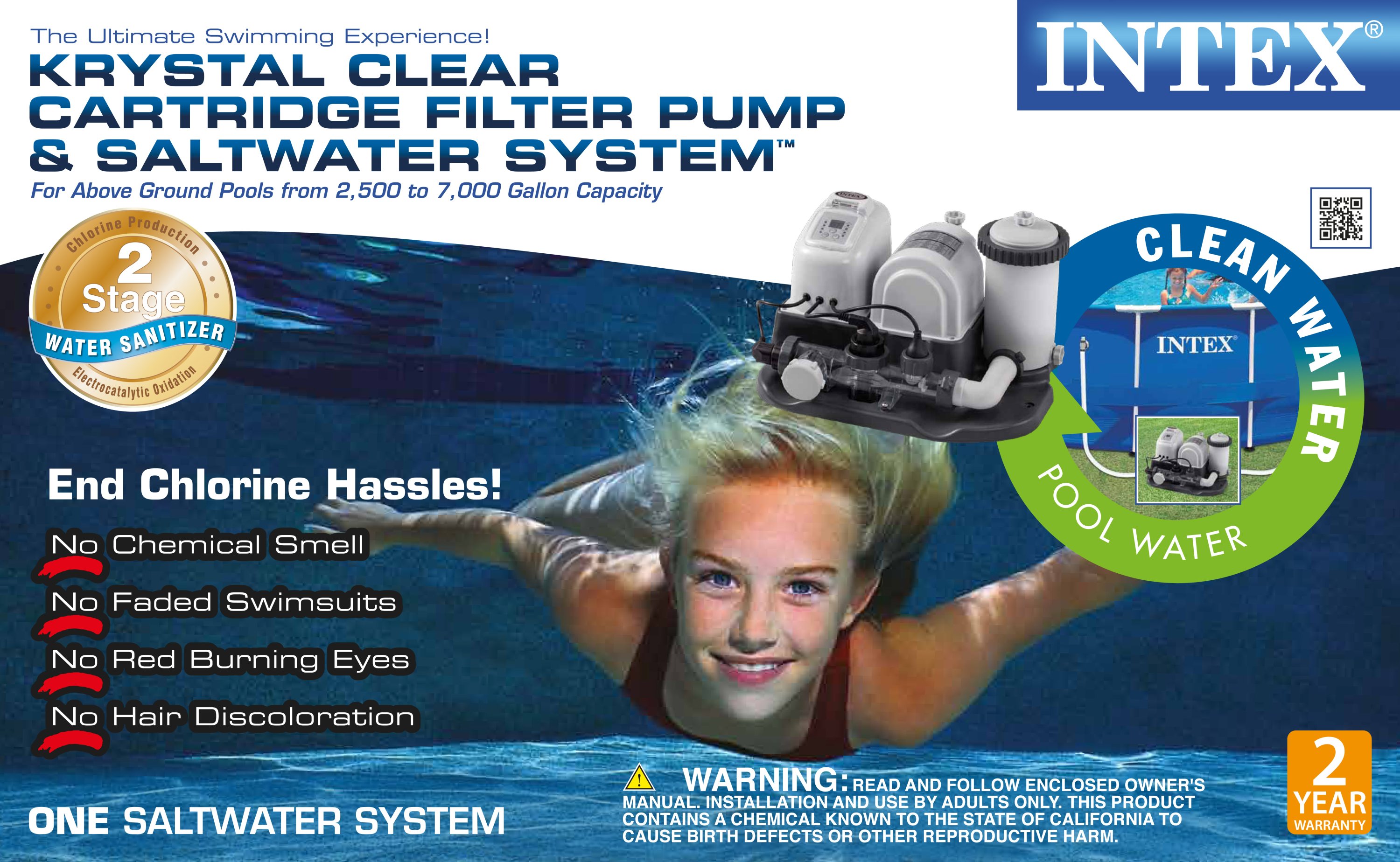 Intex Pool Chlorine Tablets In Filter / ProSeries 18X52" Metal Frame