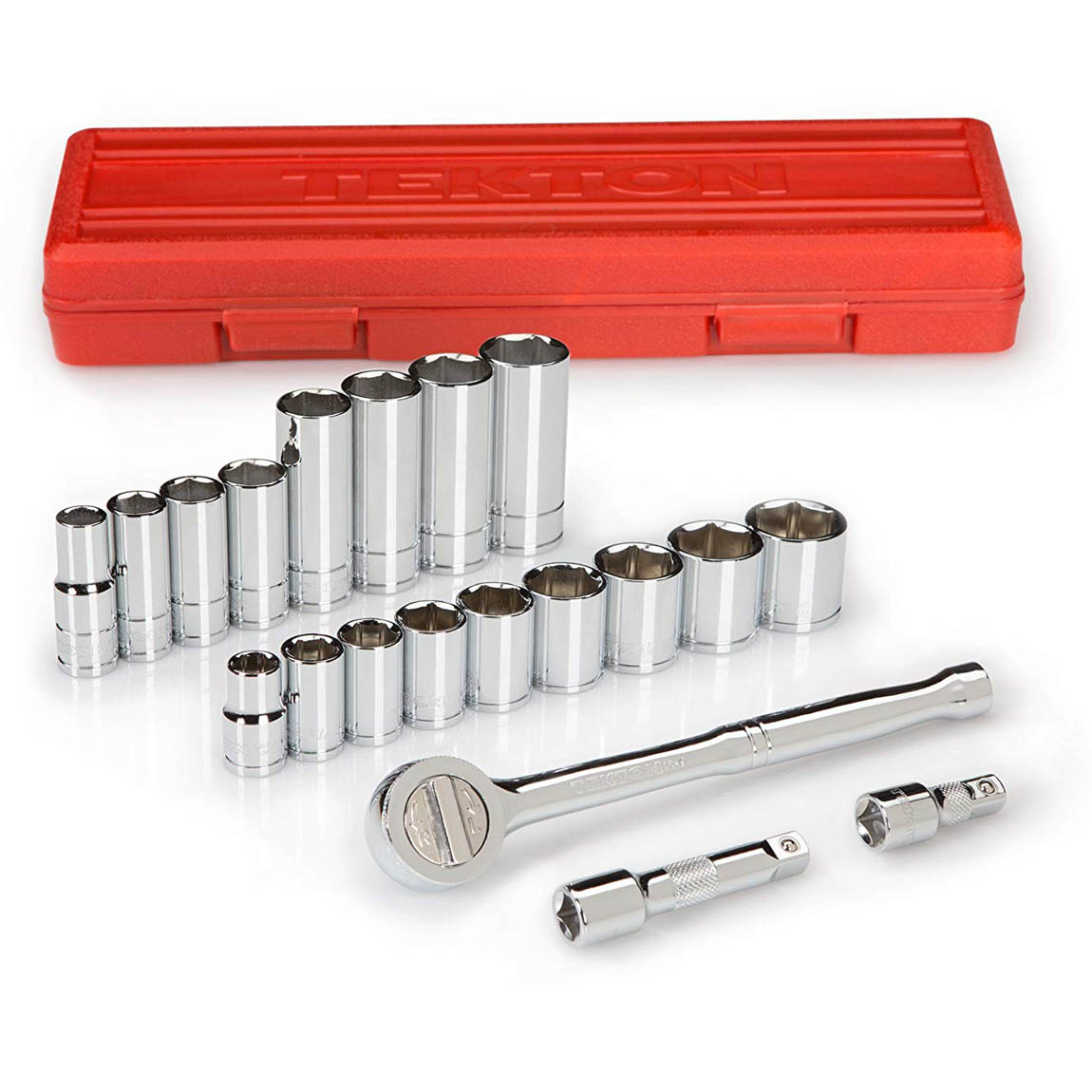 21 Piece Metric 3/8" Drive Socket Set Premium Chrome Vanadium Steel