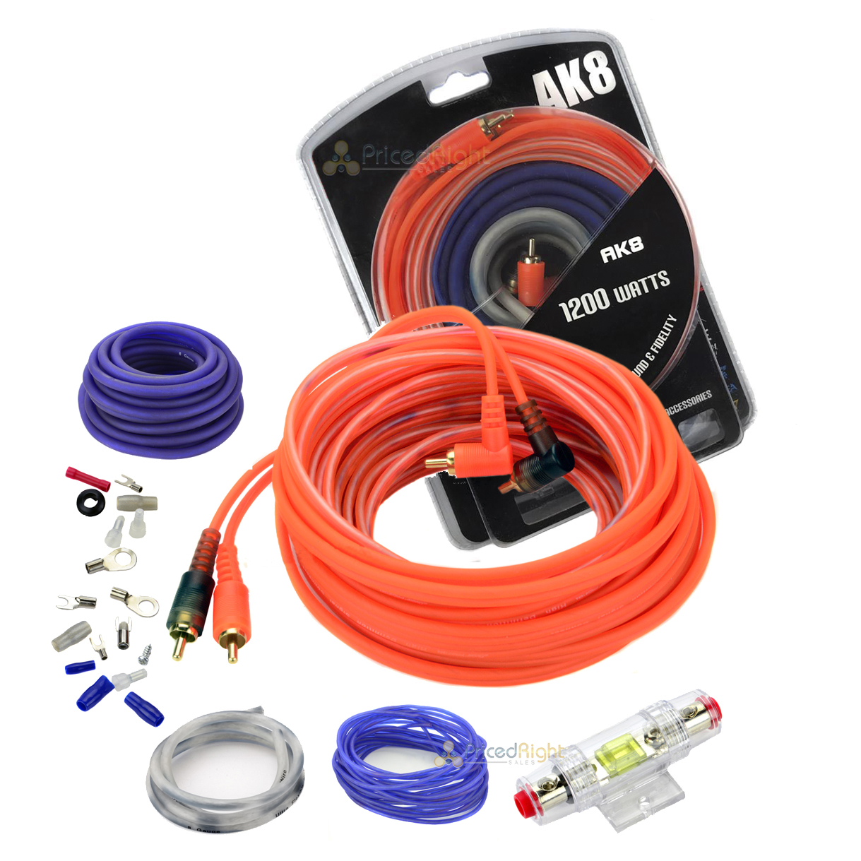 8 Gauge Amp Install Kit Car Audio Complete Amplifier