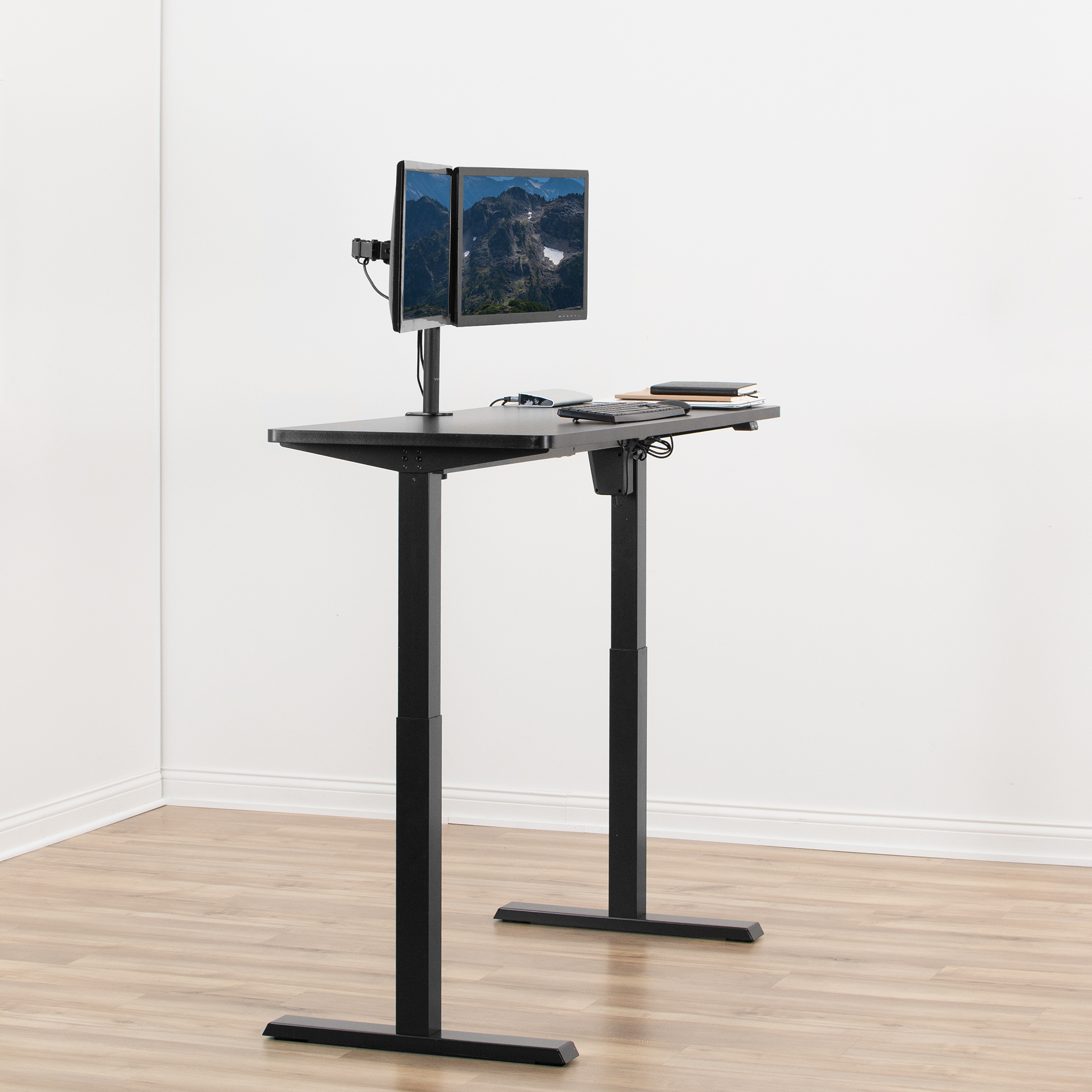 USED VIVO Black Electric Single Motor Stand Up Height Adjustable Desk