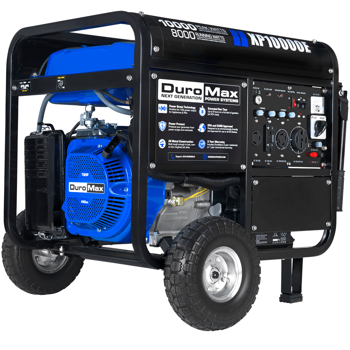 DuroMax 10000 Watt 18hp Portable Gas Electric Start Generator RV Home