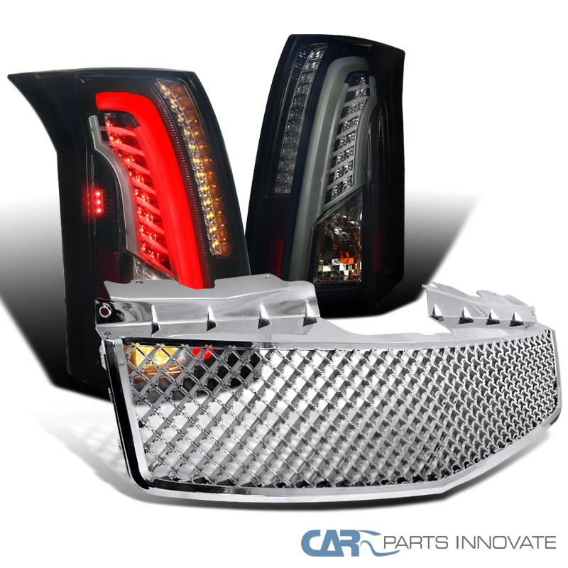 Cadillac 0307 CTS Glossy Black LED Bar Tail Lights+Chrome Cadillac 0307 CTS Glossy Black LED Bar Tail Lights+Chrome