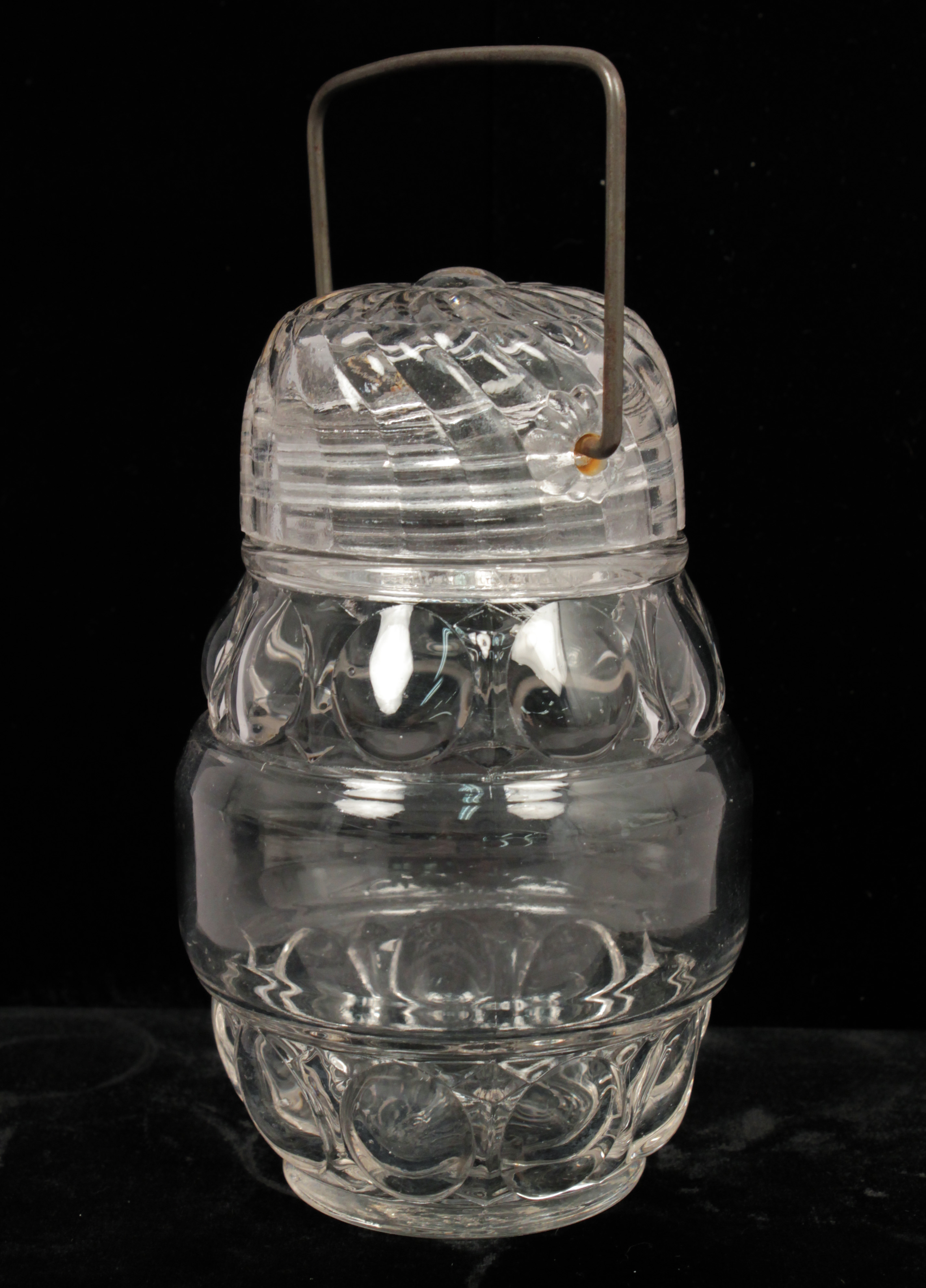 Unusual Charming Antique 19c EAPG Glass Screw Top Lunch Jar w Handle eBay