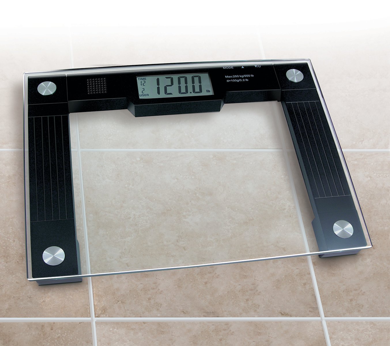 Talking Bathroom Scale 550lbs Wide Digital Weight Capacity Heavy Duty