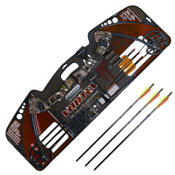 VORTEX ADULTS ARCHERY KIT SET COMPOUND BOW RIGHT HAND 1645LB