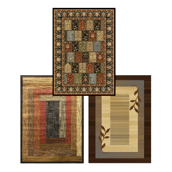 RUSTIC LODGE 5x8 TRADITIONAL AREA RUG ACTUAL 5' 2" x 7' 2" 3 STYLE