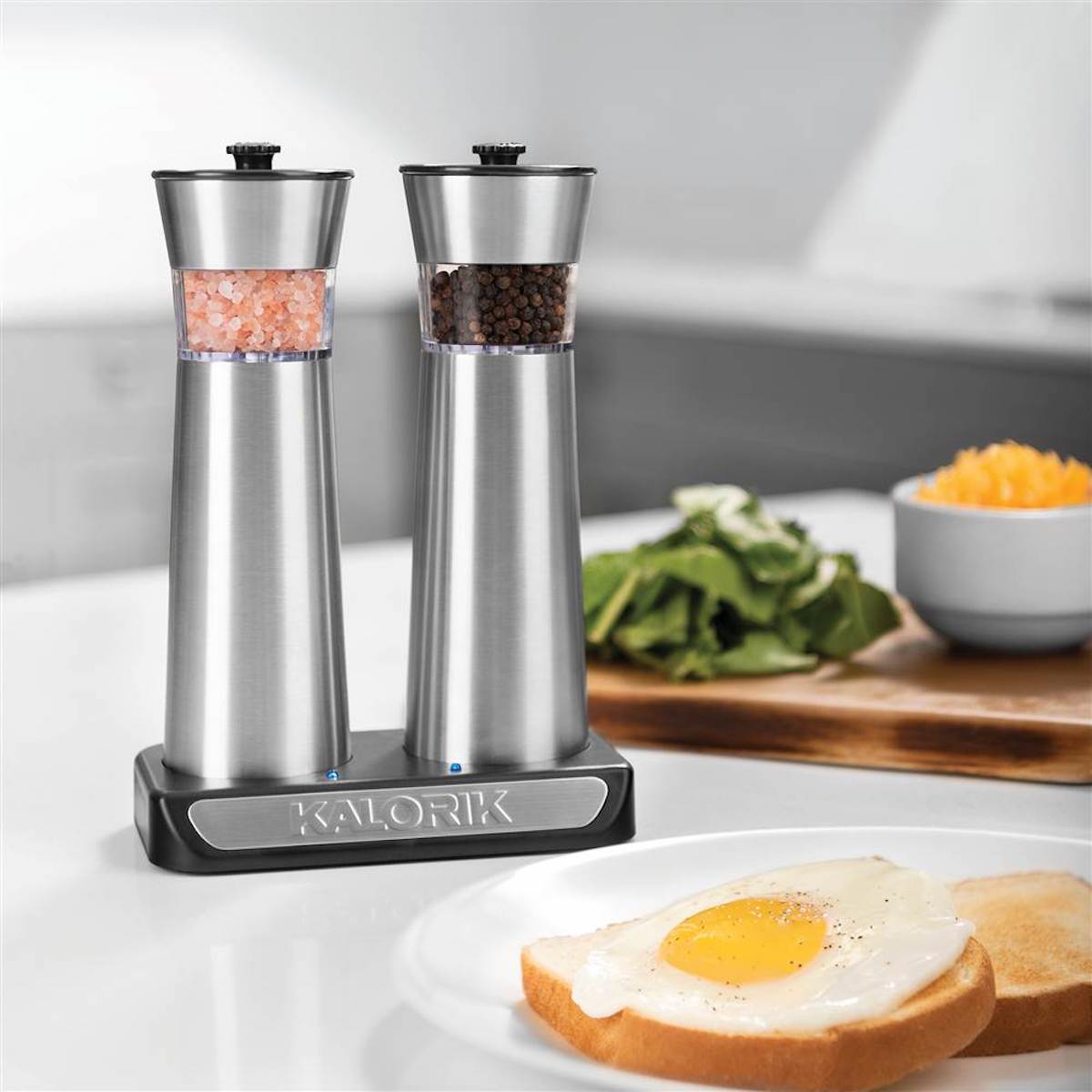 KALORIK RECHARGEABLE GRAVITY SALT AND PEPPER GRINDER SET eBay