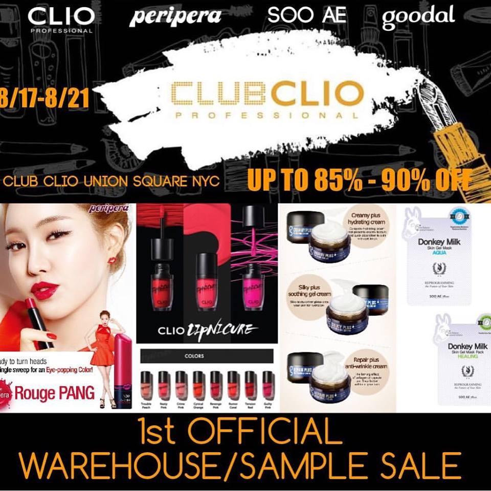 Club Clio KBeauty Sample Sale, New York, August 2016
