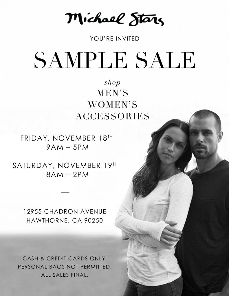 Michael Stars Sample Sale, Los Angeles, November 2016