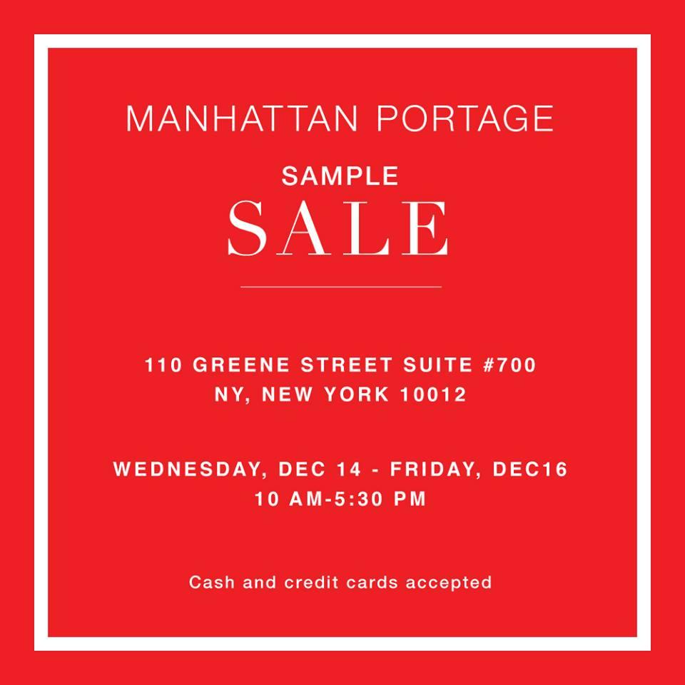 Manhattan Portage Sample Sale, New York, December 2016