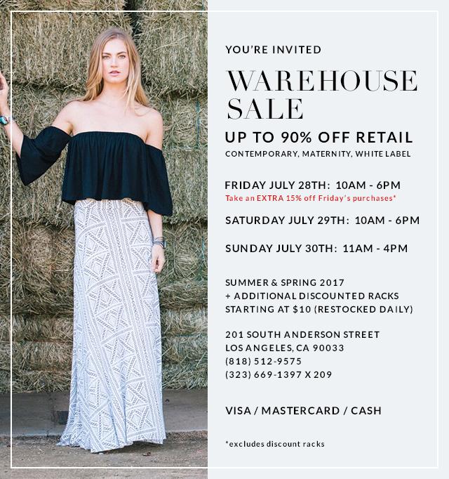 Rachel Pally Warehouse Sale, Los Angeles, July 2017