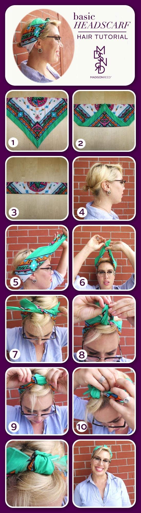 How to Tie a Bandana Headscarf Madison Reed