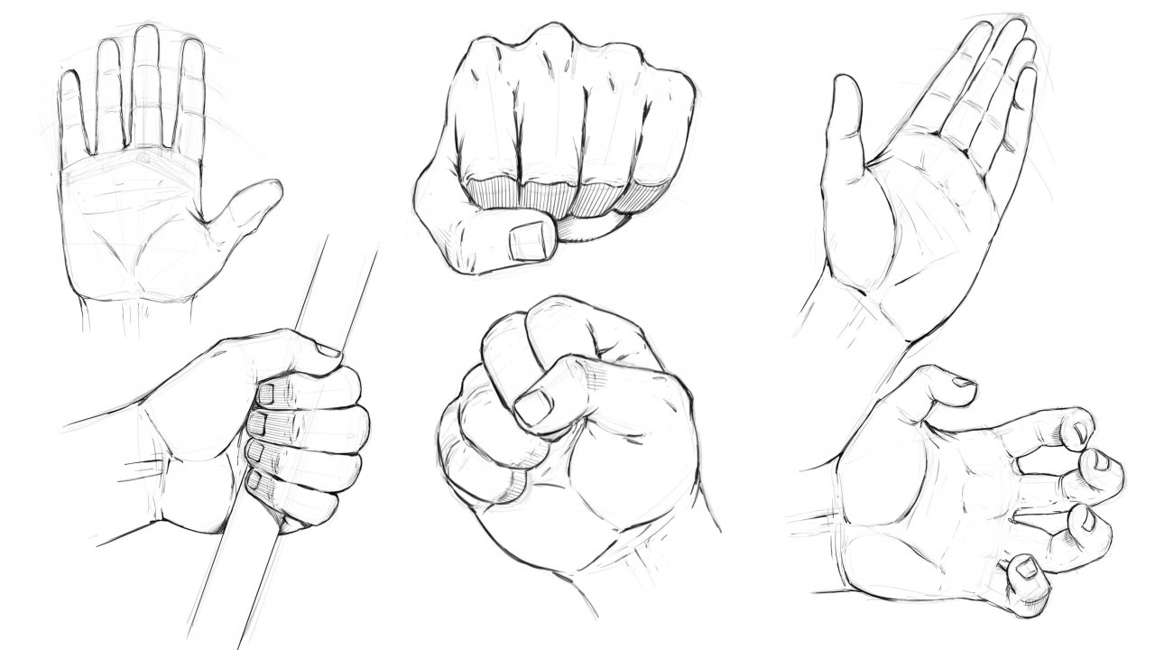 Online Course How to Draw Dynamic Hand Poses Step by Step from