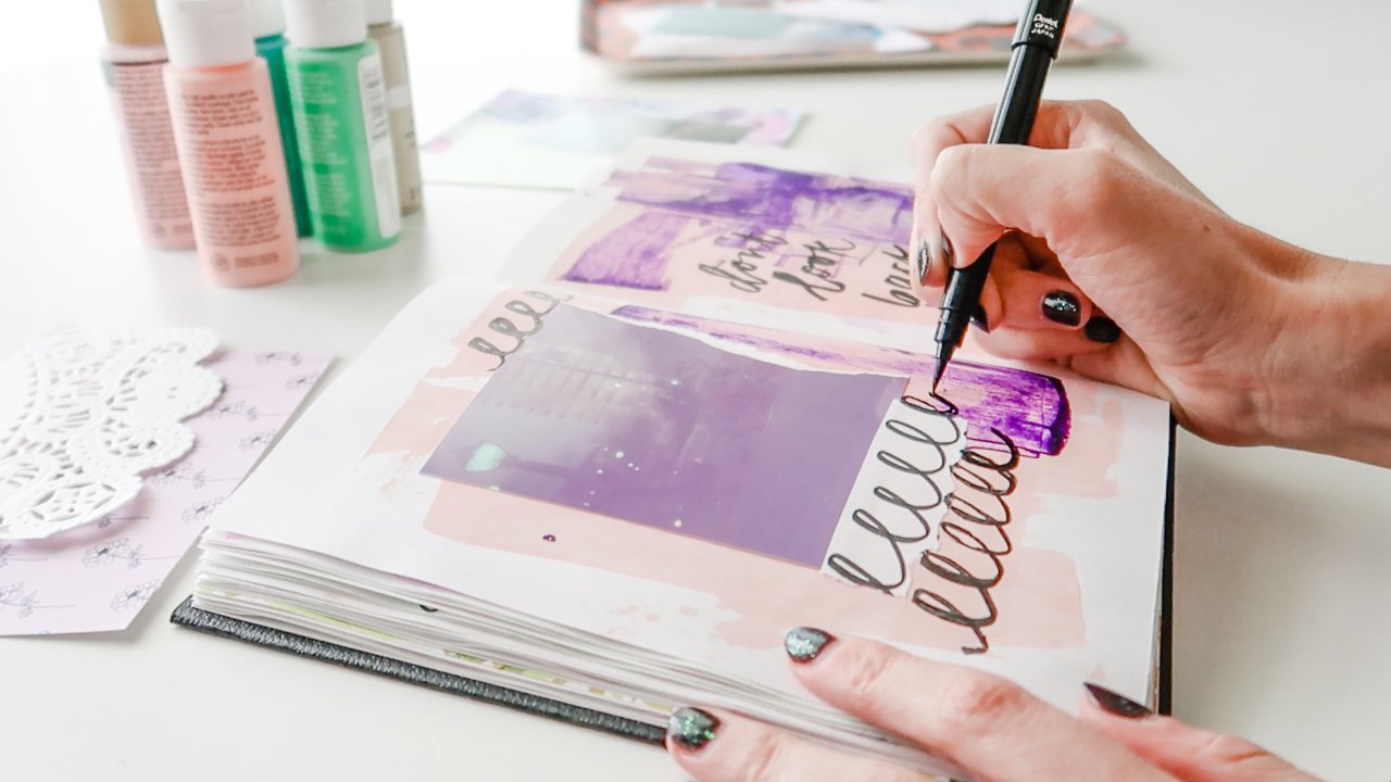 Online Course Express Yourself Through Art Journaling Three Creative