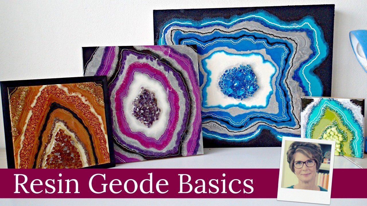 Online Course Resin Geode Basics How to create sparkling geode art