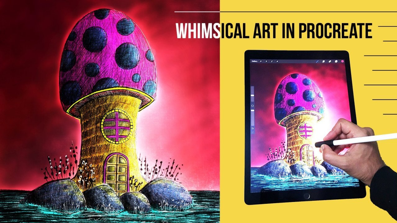 Online Course Digital illustration Whimsical art in Procreate from