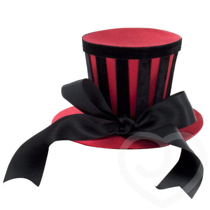 Deluxe Burlesque Mini Top Hat with Ribbon Bow Detail Accessories