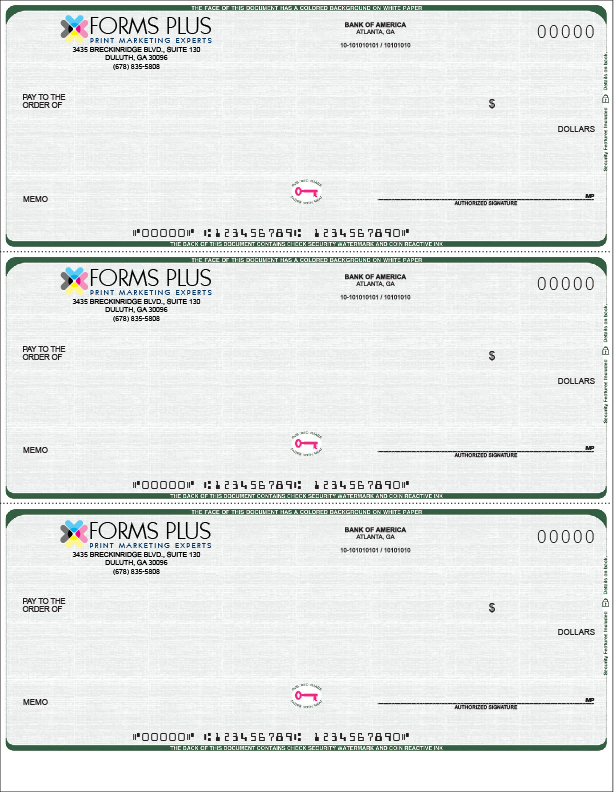 3 to a Page Checks No lines 3 to a page checks Tags & Labels