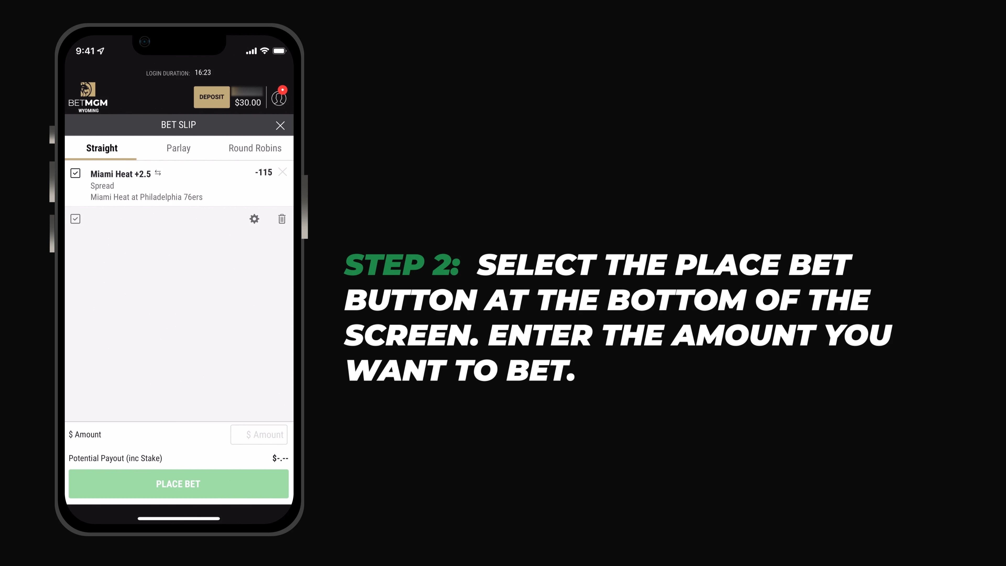 How To Place a Straight Bet at BetMGM
