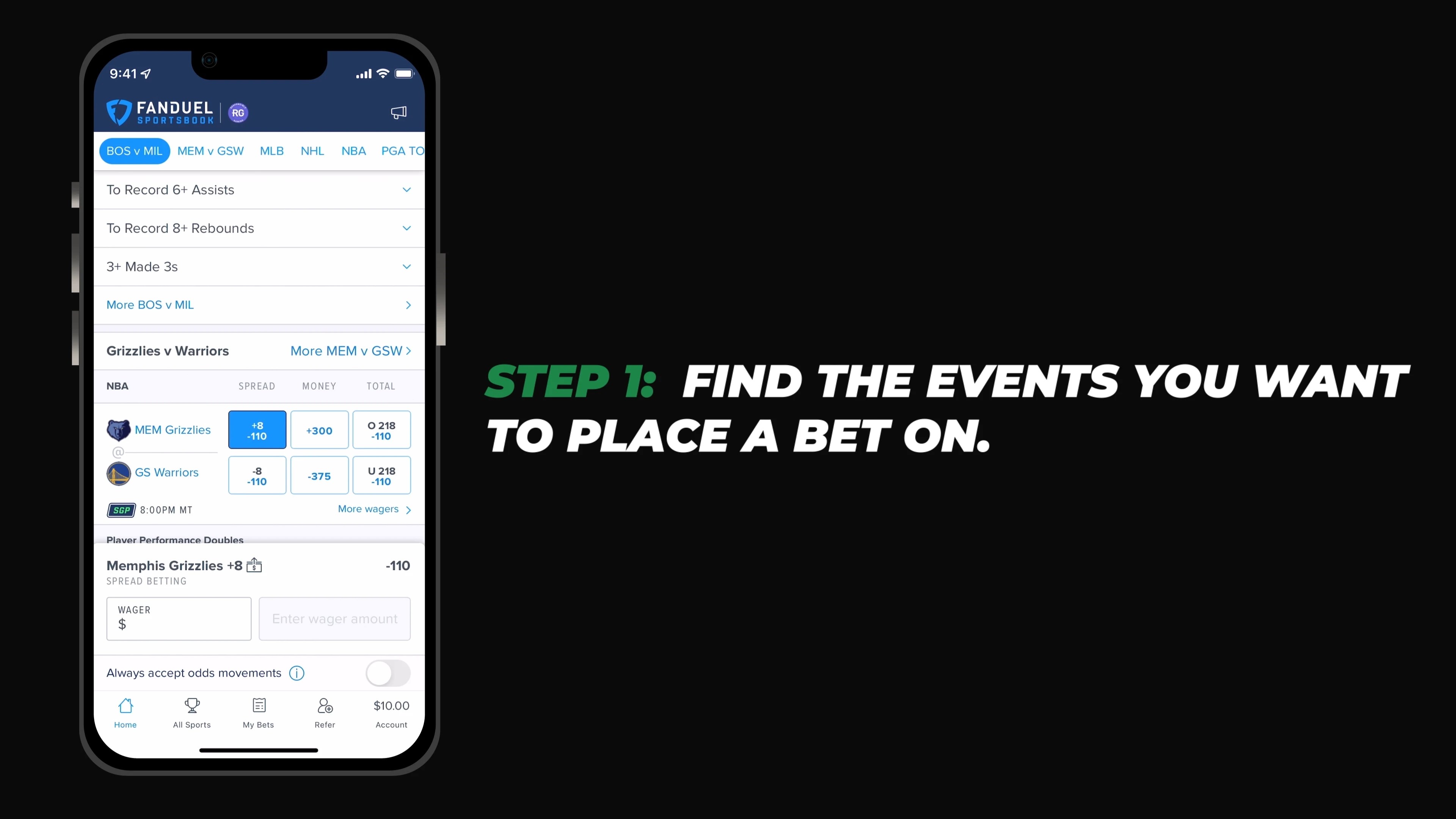 How To Place A Straight Bet on FanDuel