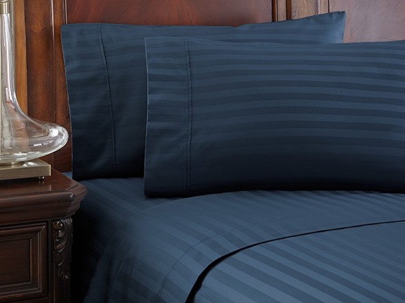 500TC 100% Cotton Damask Sheet Set-Cal King 9 Colors Home.Woot