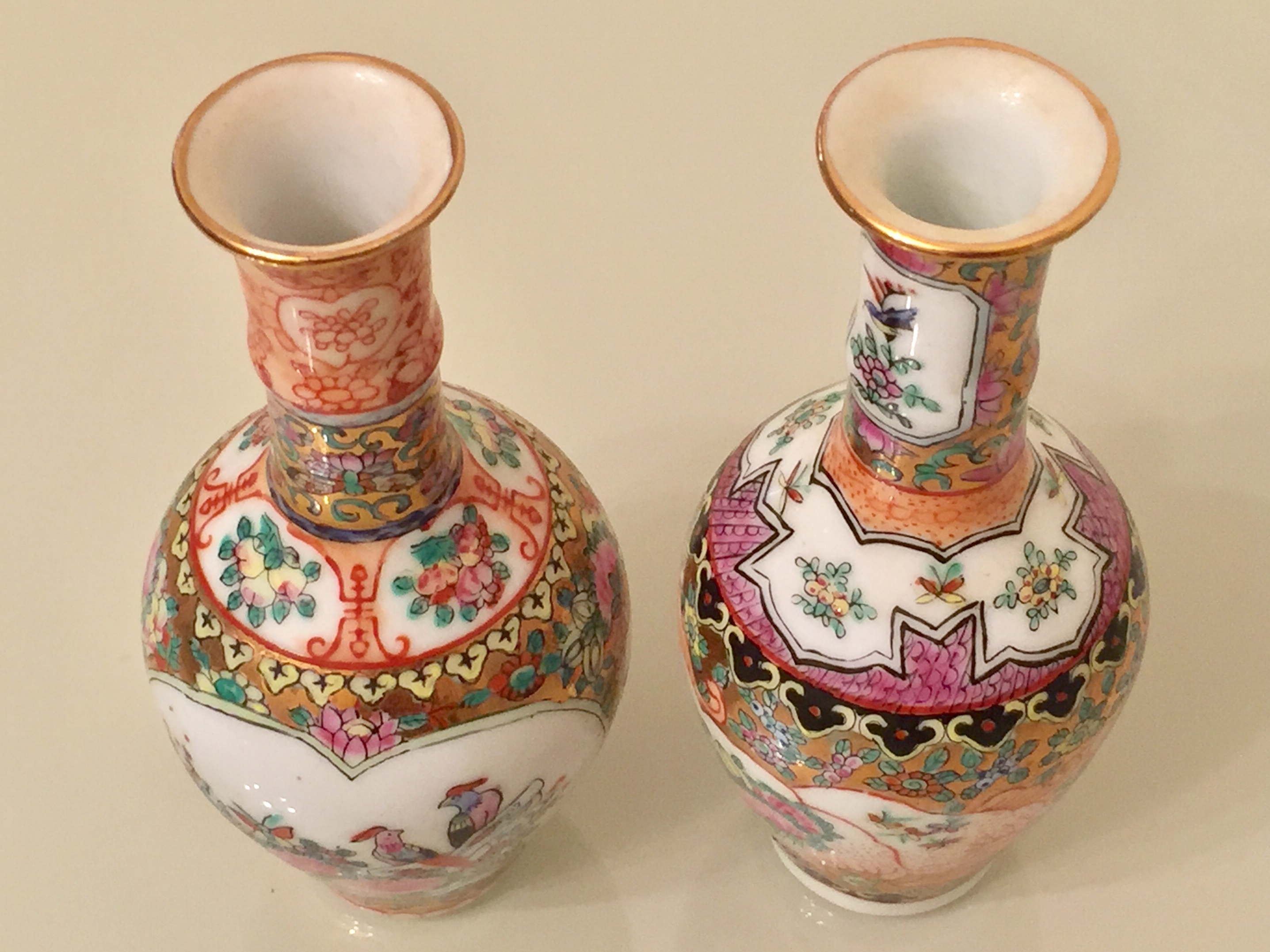 Unusual Ringed Chinese Miniature Porcelain Vases / Bottles Collectors Weekly