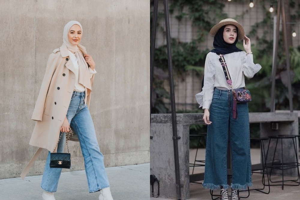 7 Padu Padan Celana Jeans dan Hijab yang Sopan dan Terlihat Kekinian Womantalk
