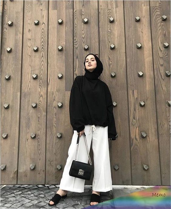 8 OOTD Style Hijab Santai dengan Celana dan Sweater