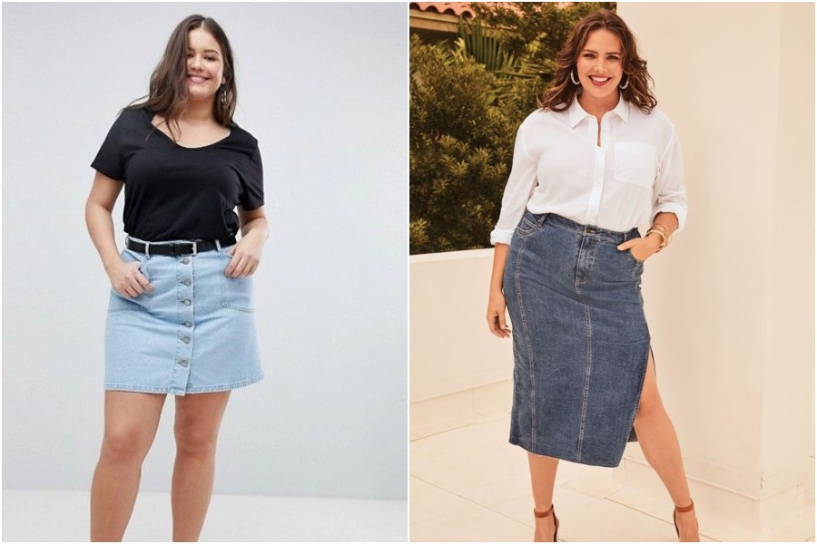 7 Tips Gaya Rok Jeans Simpel Untuk Tutupi Perut Buncit