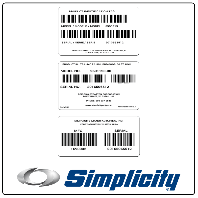 Simplicity Parts by Equipment PartsTree