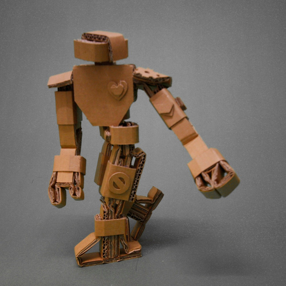 Papercraft cardboard robots