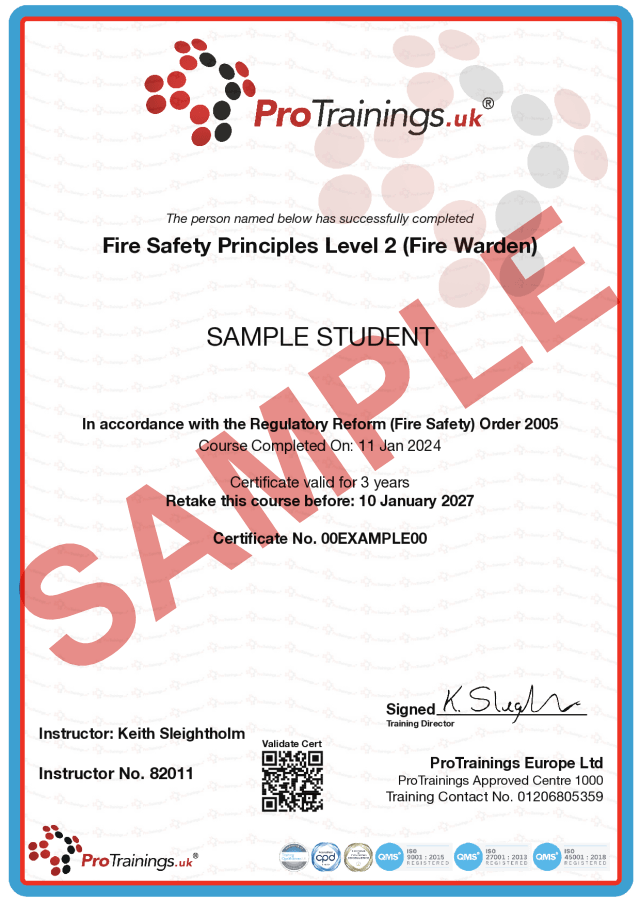 Fire Warden Certificate