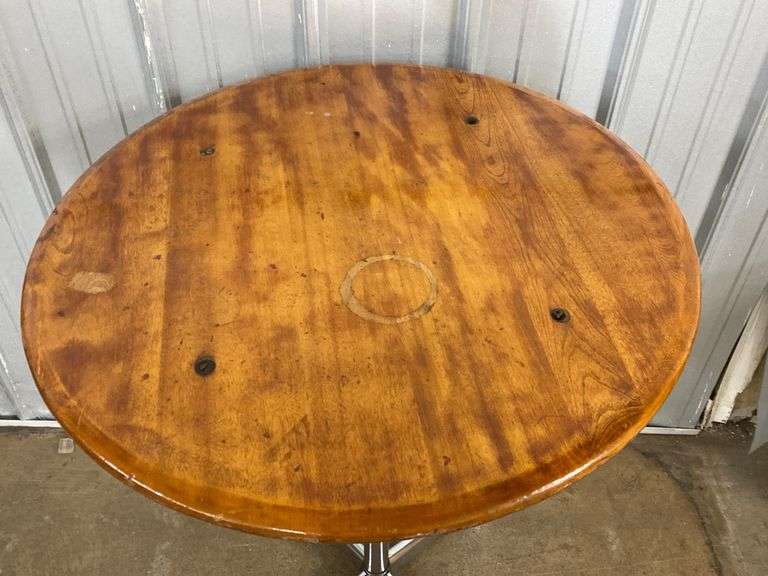Vintage bar table 28” dia, 35” tall Lil Dusty Online Auctions All