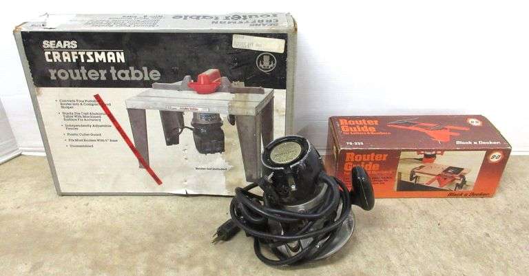 Craftsman 1 HP router, Craftsman router table, Black & Decker router