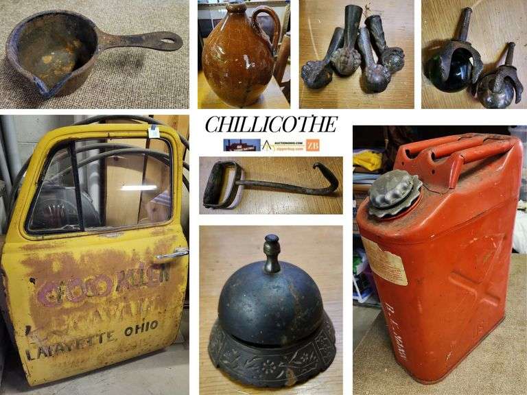 CHILLICOTHE Truck Door, Outdoor Lights, Crocks, Tools, & Cast Iron Auction Ohio