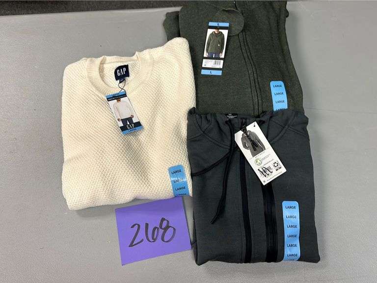 3PC MENS NEW CLOTHING LOT SIZE LARGE Earl's Auction Company