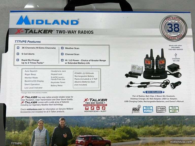 MIDLAND X-TALKER TWO WAY RADIOS IN BOX - Earl's Auction Company